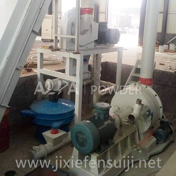 青島某化工廠油漆渣超細機械粉碎機生產(chǎn)線